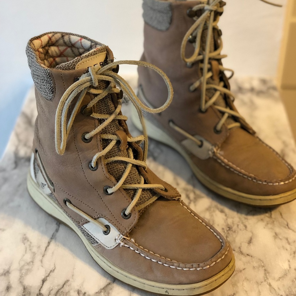 Sperry Brown/Tan High-Top Top-Sider Lace-up